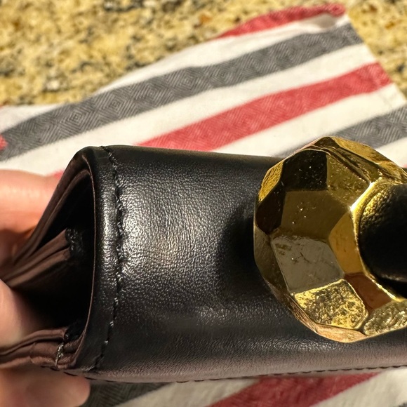 Edouard Rambaud, French luxury. Black leather, gold tone hardware. Clean - Picture 12 of 12